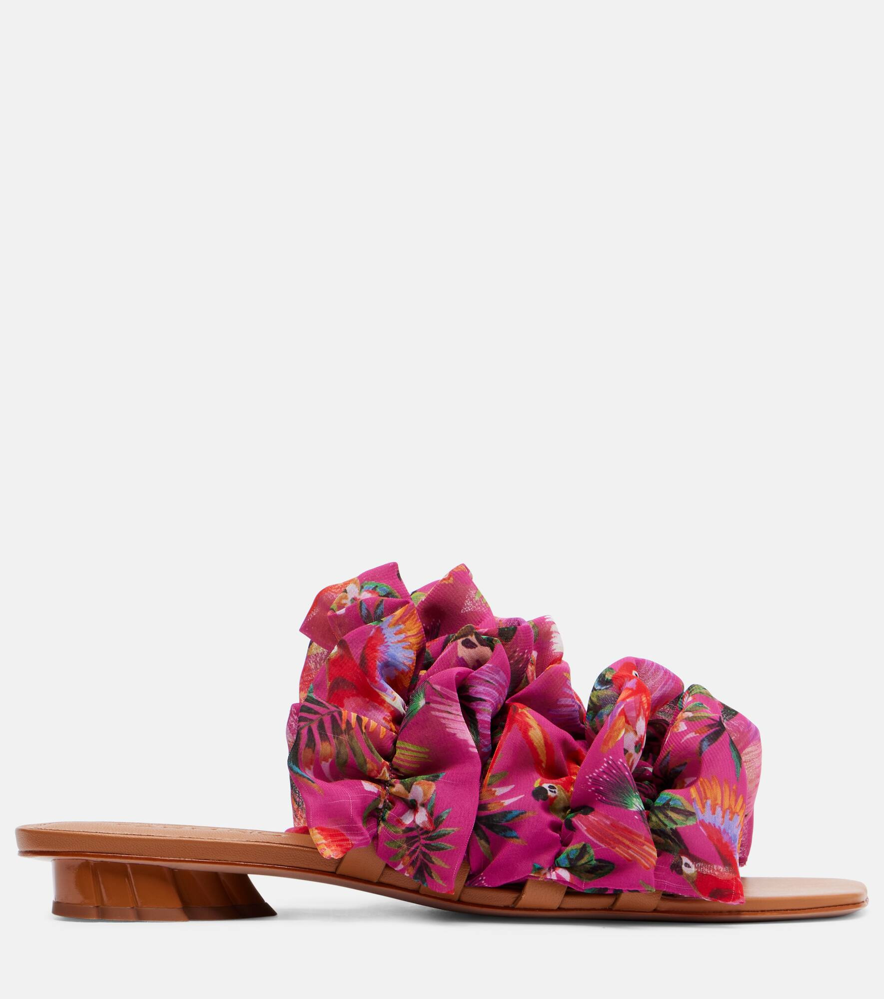 Printed ruffled sandals - 4