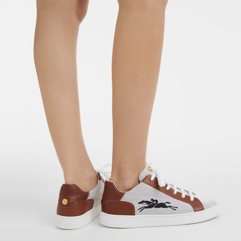 Longchamp Spring/Summer 2023 Collection Sneakers Cognac - Canvas outlook