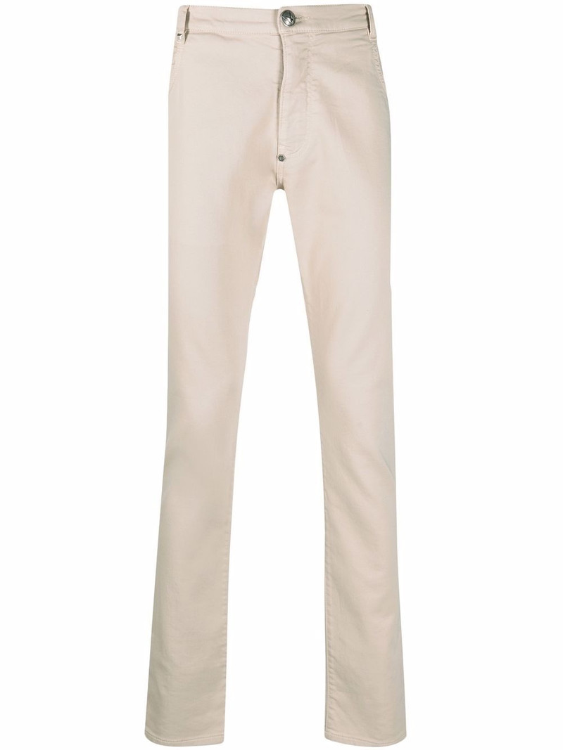 elasticated-waist denim jeans 1