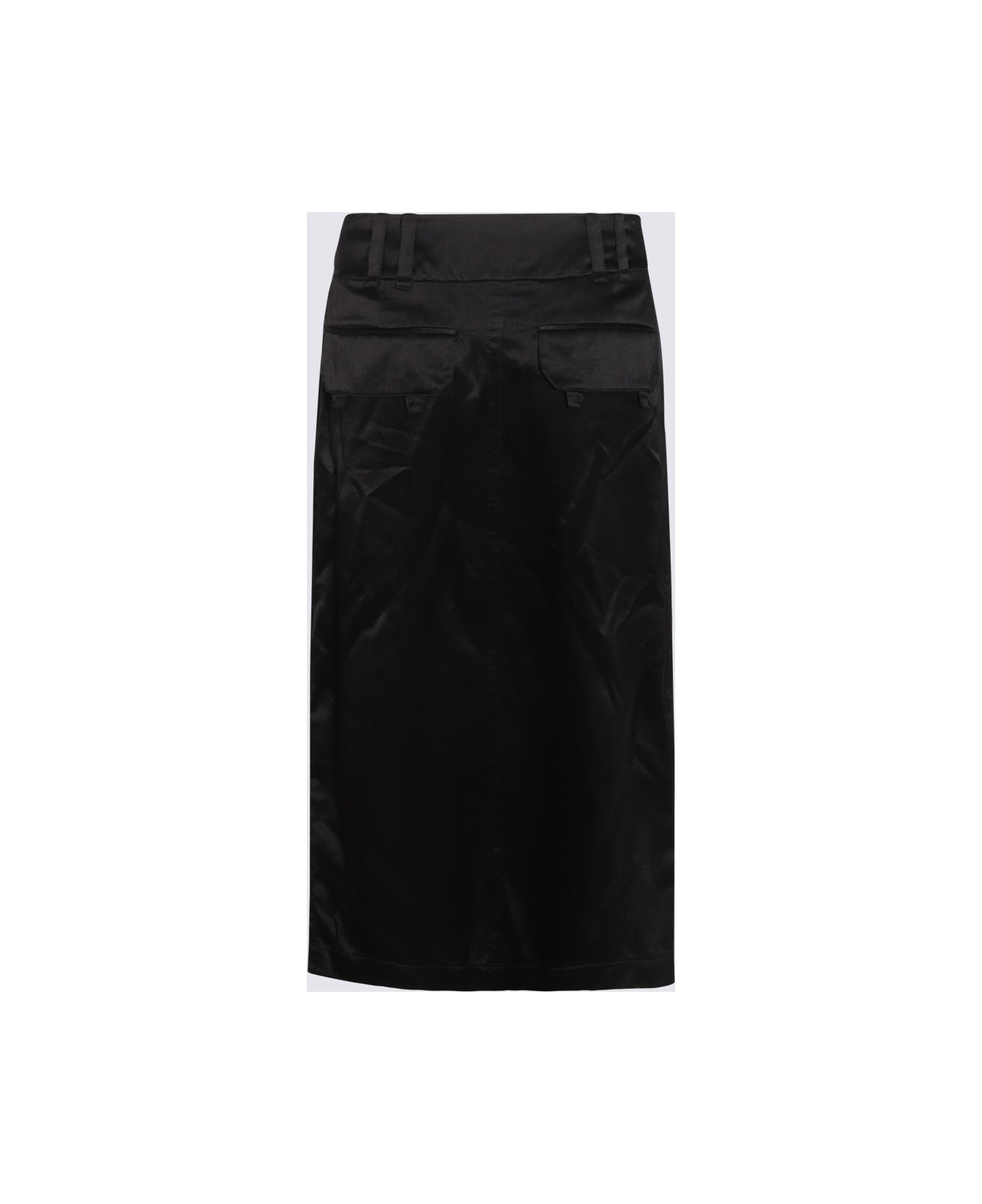 Black Silk Skirt - 2