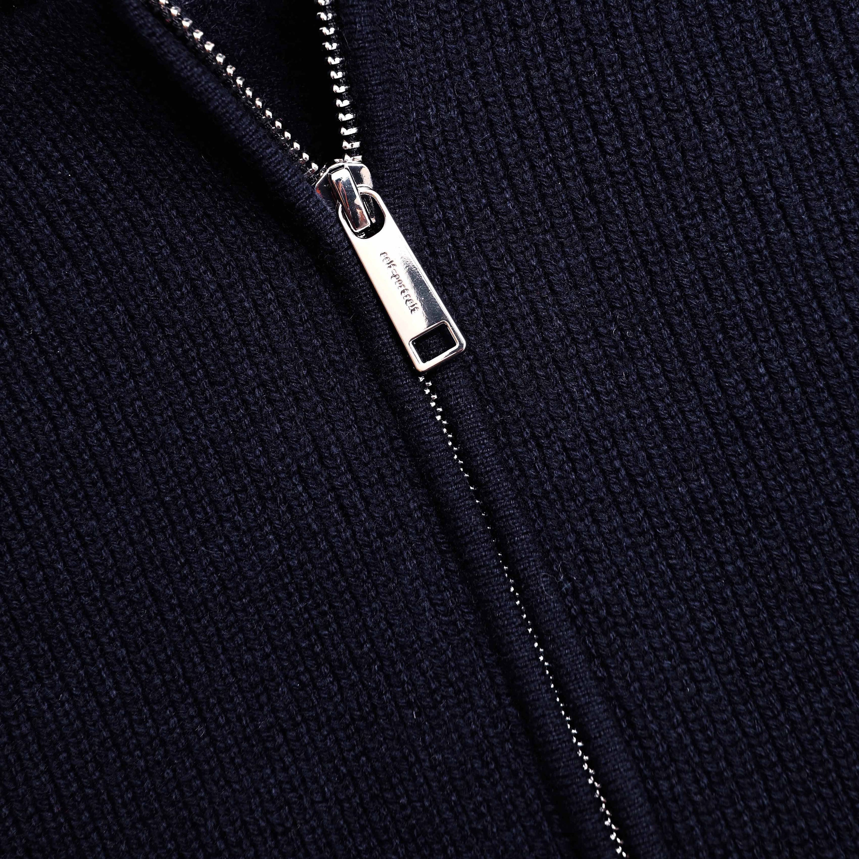 Navy Knit Hoodie - 6