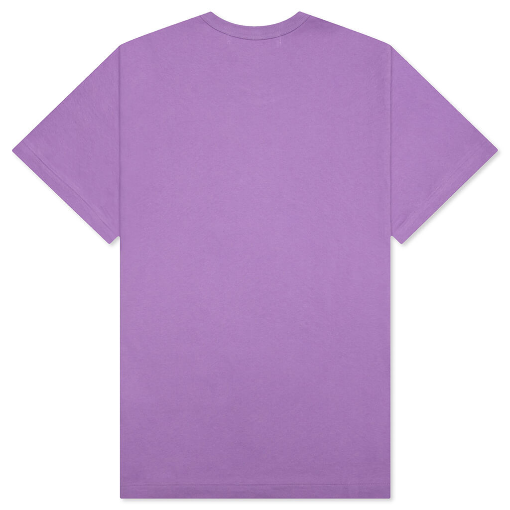 COMME DES GARCONS PLAY SMALL RED HEART T-SHIRT - PURPLE - 2
