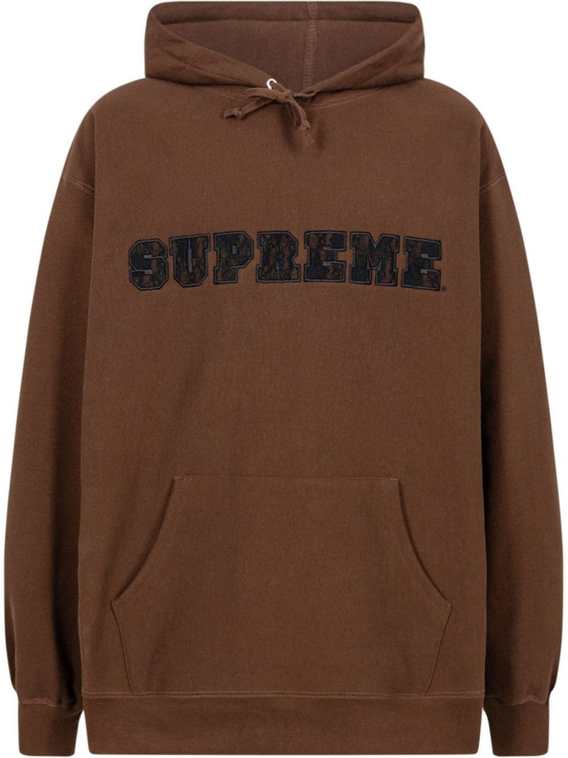 lace-detail logo hoodie 1
