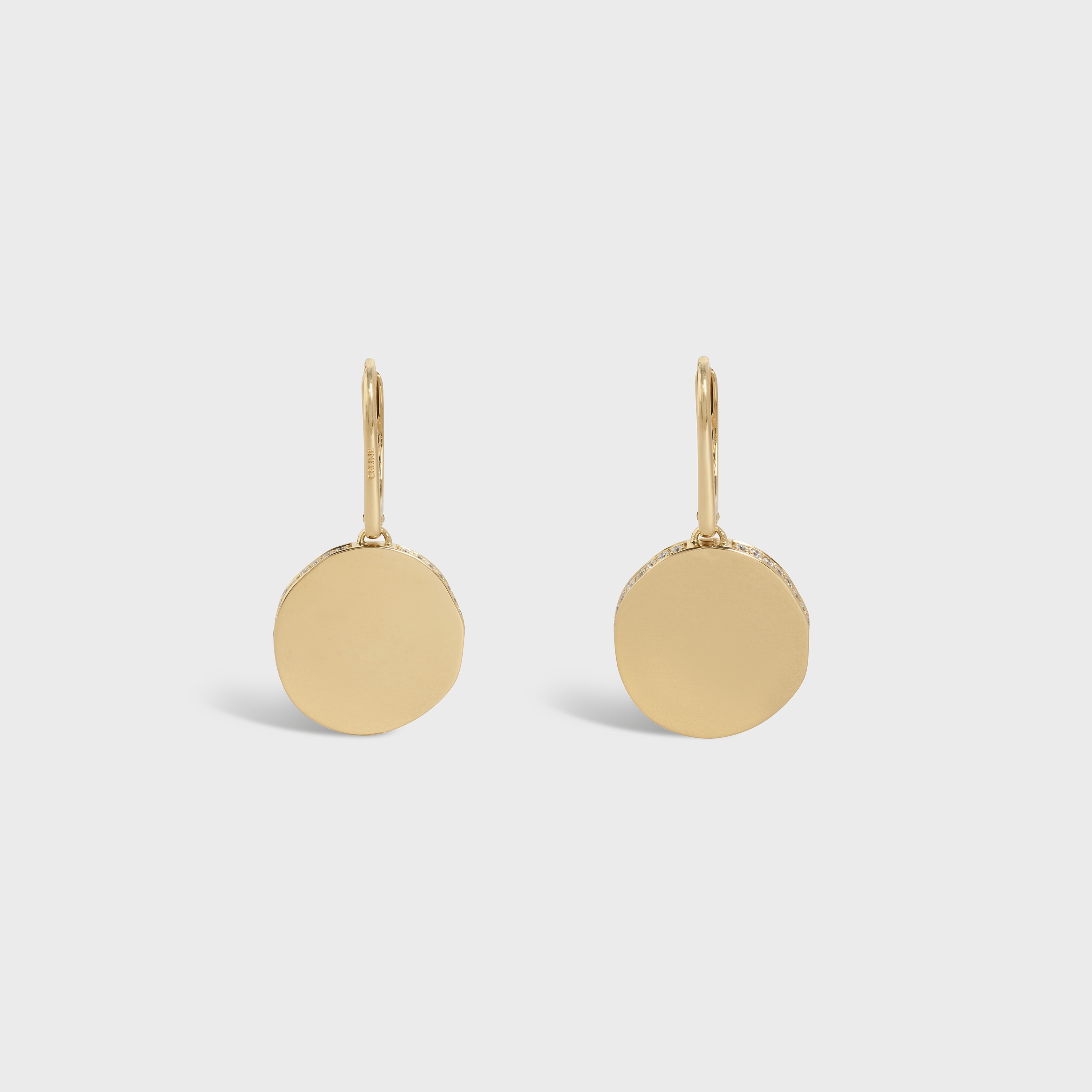 Medaille Celine Earrings in Yellow Gold and Diamonds - 1