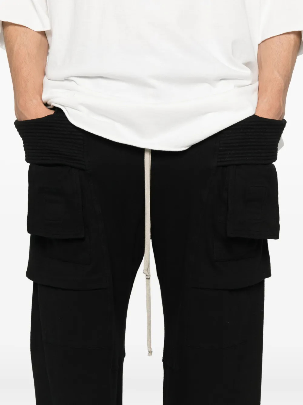RICK OWENS DRKSHDW - Men Creatch Wide Cargo Pants - 4