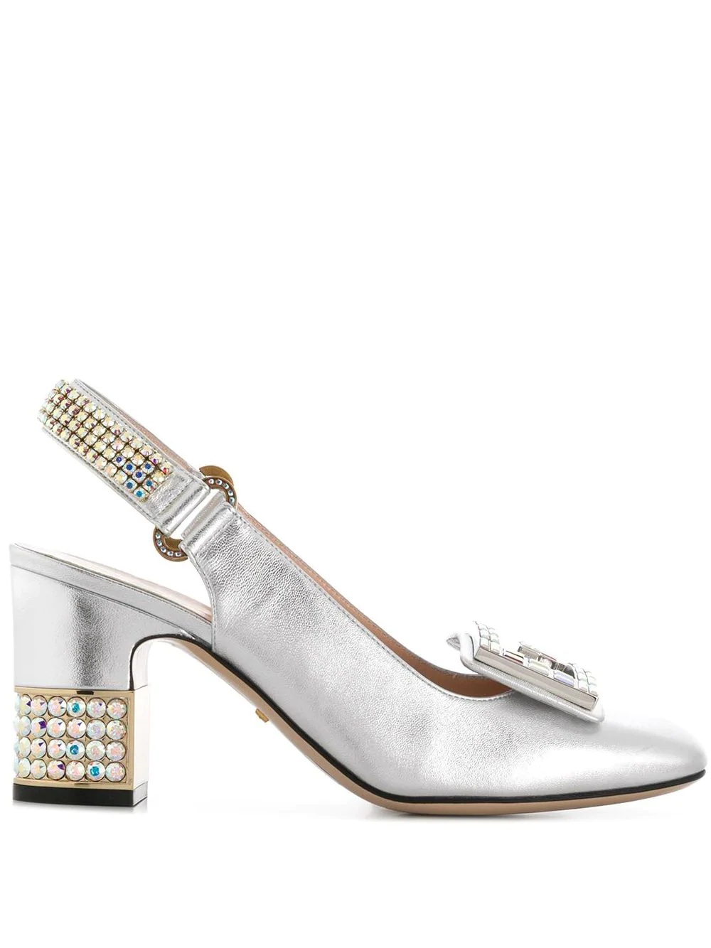 crystal G embellished pumps - 1