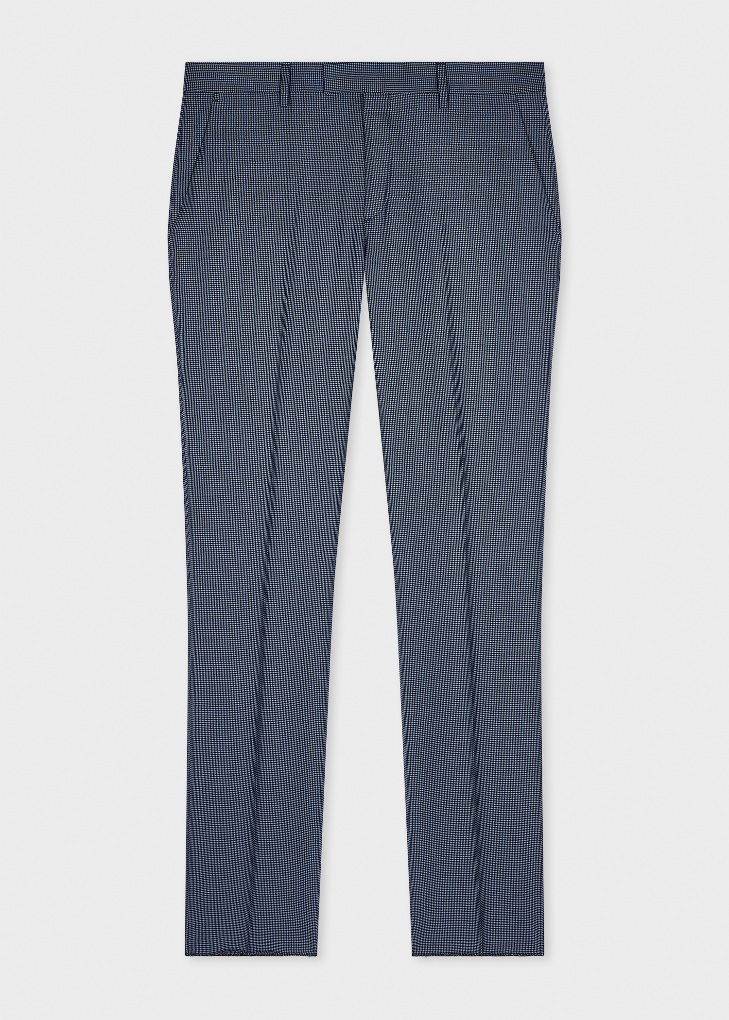 Blue Overdyed Micro-Houndstooth Wool Suit - 5