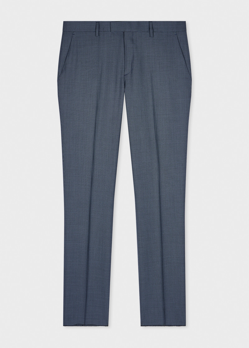 Blue Overdyed Micro-Houndstooth Wool Suit 5