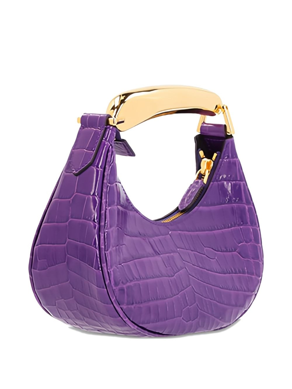 mini crocodile-effect top-handle tote bag - 2