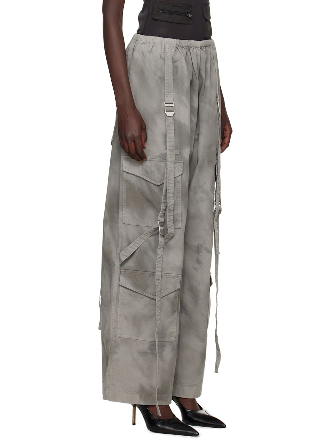 Gray Cargo Pocket Trousers - 2