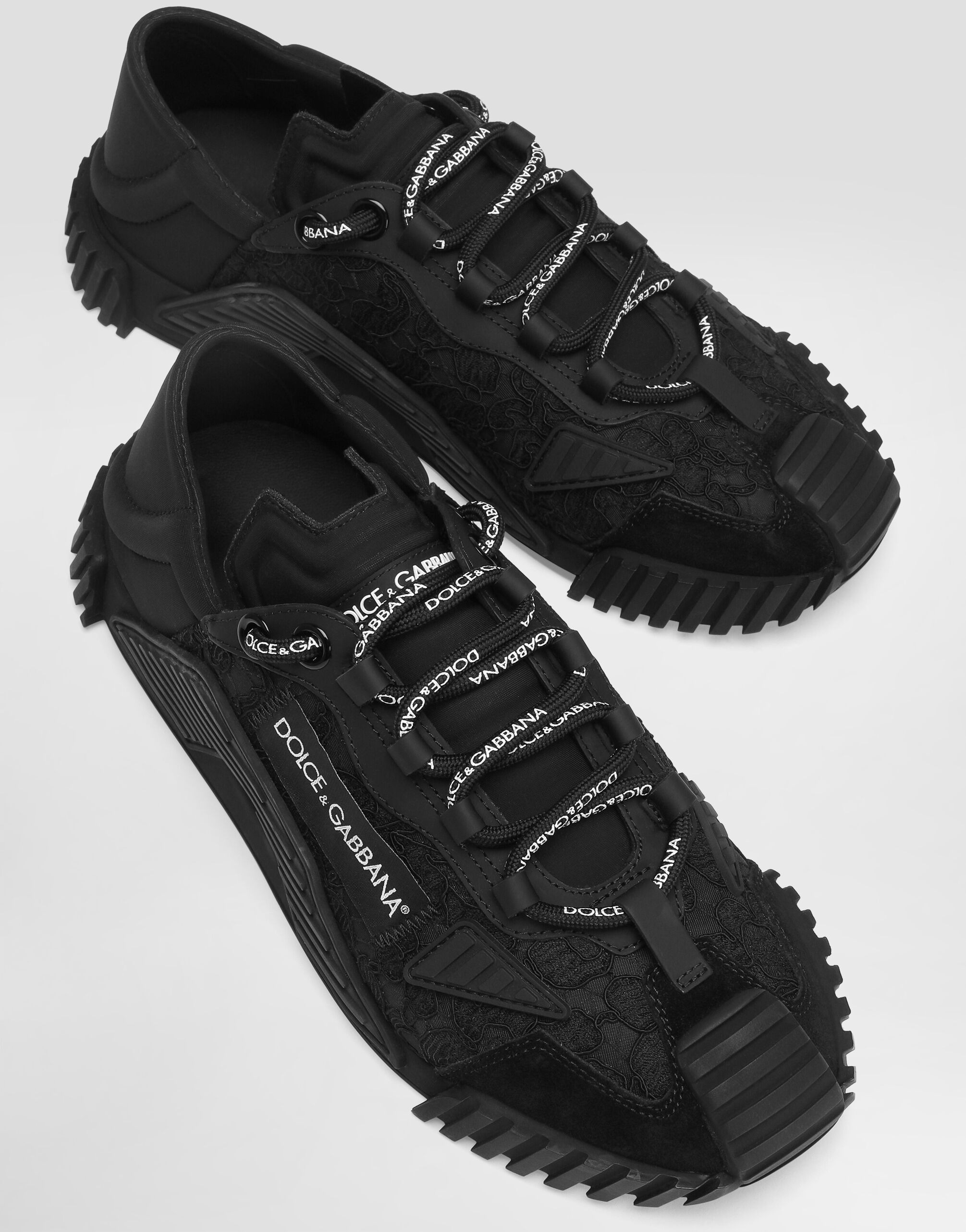 Mixed-materials NS1 slip-on sneakers - 4
