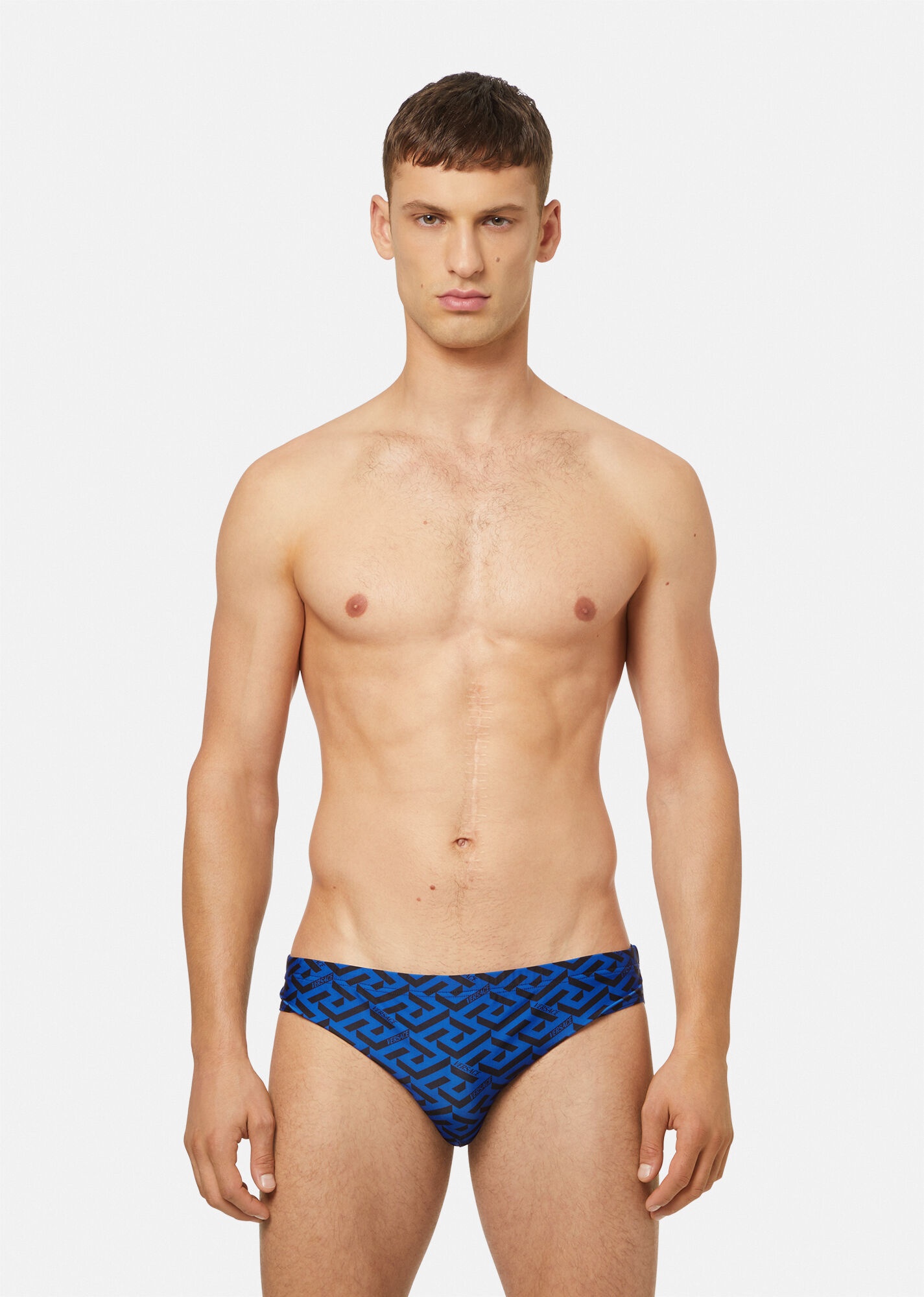 Greca Signature Print Swim Briefs - 2