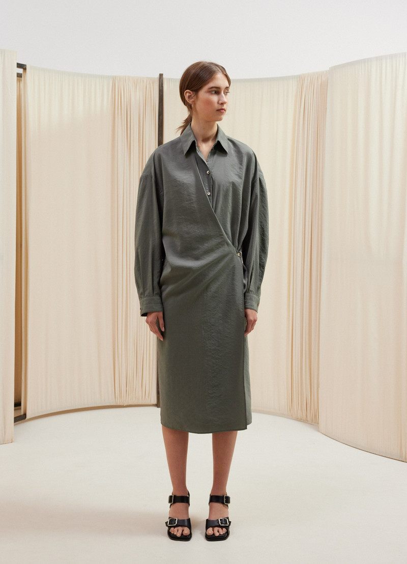 Lemaire STRAIGHT COLLAR TWISTED DRESS outlook