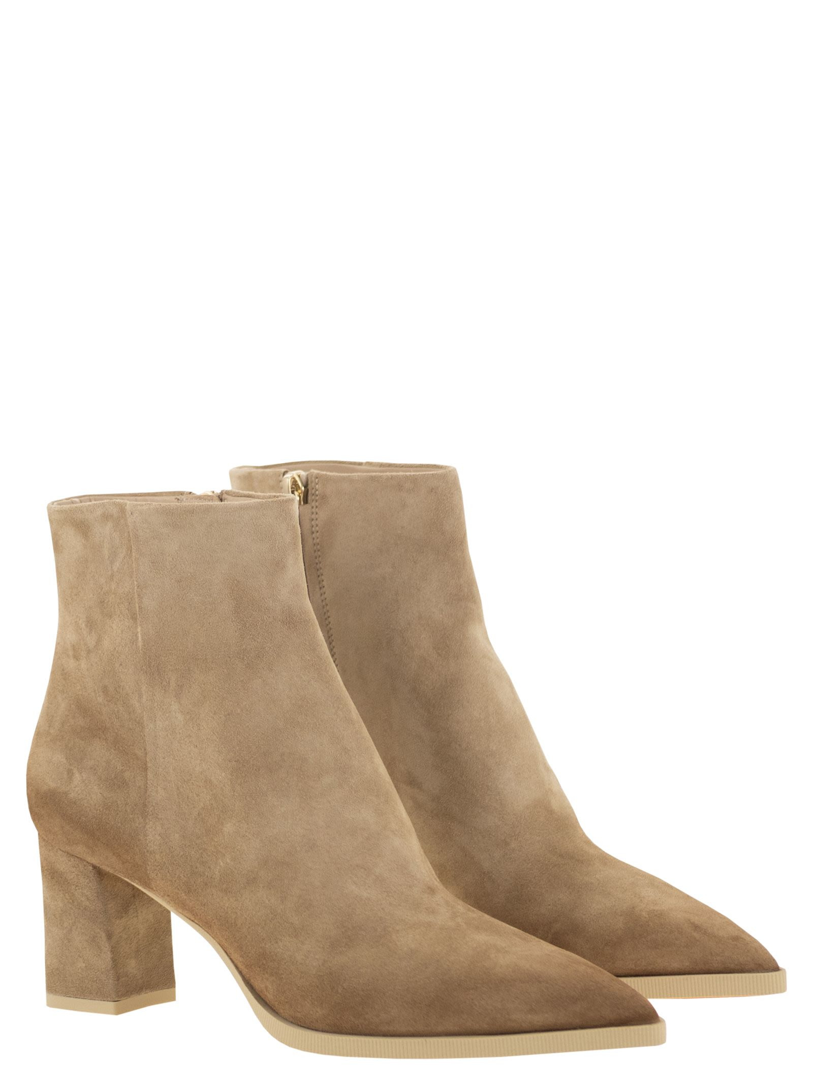 Santoni Women Mid-Heel Suede Ankle Boots - 4