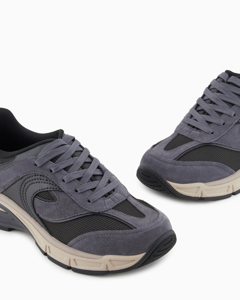 Travel Essential mesh and suede sneakers 5