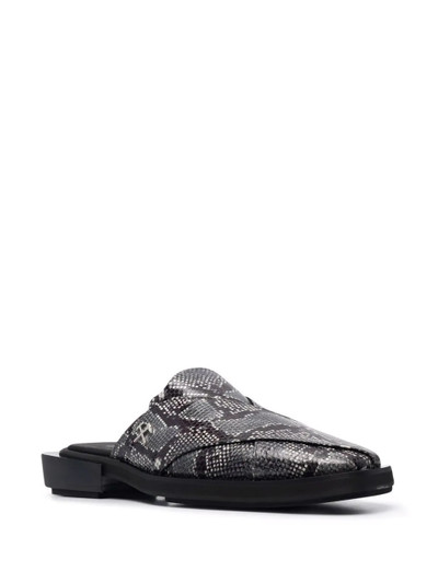 GmbH snakeskin effect slippers outlook