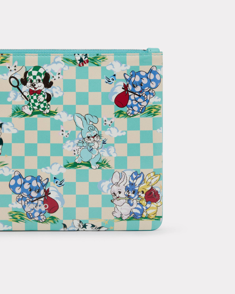 'KENZO Cartoon' pouch in leather 3