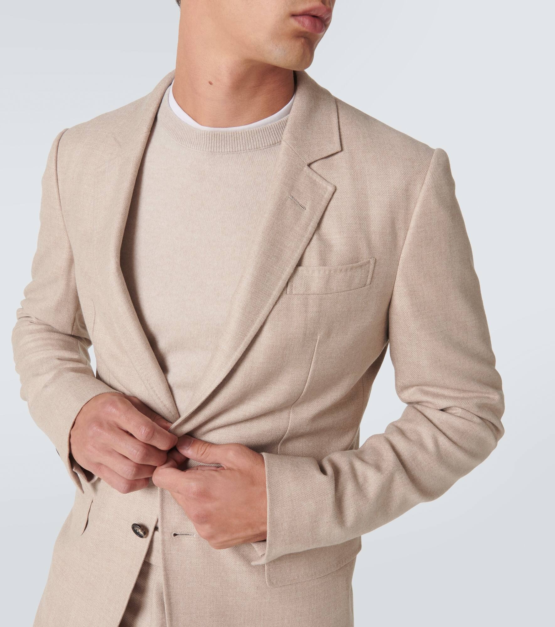 Irving wool and cashmere flannel suit jacket - 5