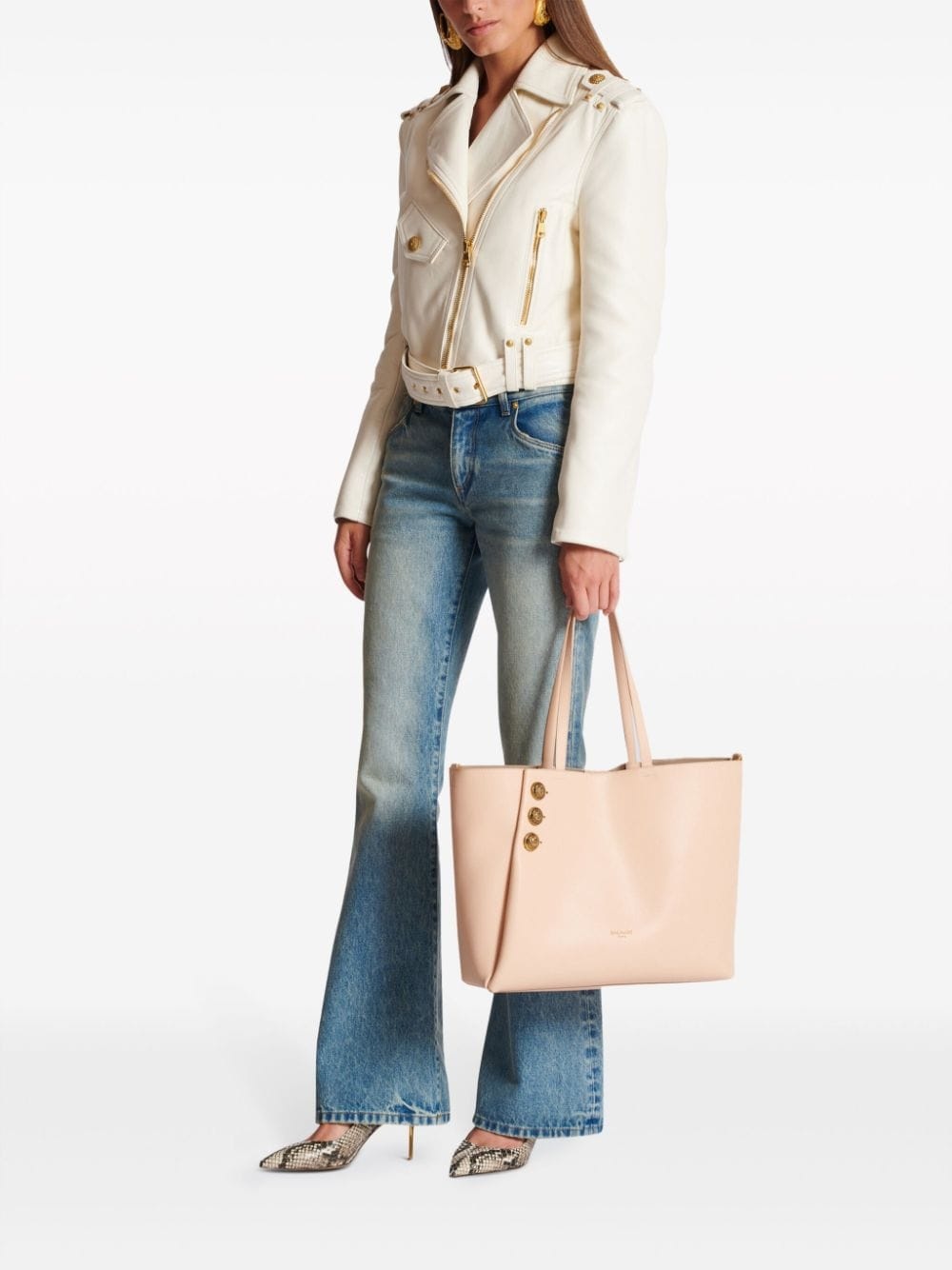 EmblÃ¨me leather tote bag - 2