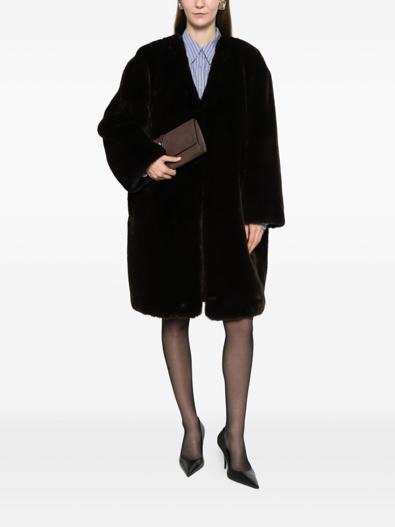 The Frankie Shop open front faux fur coat outlook