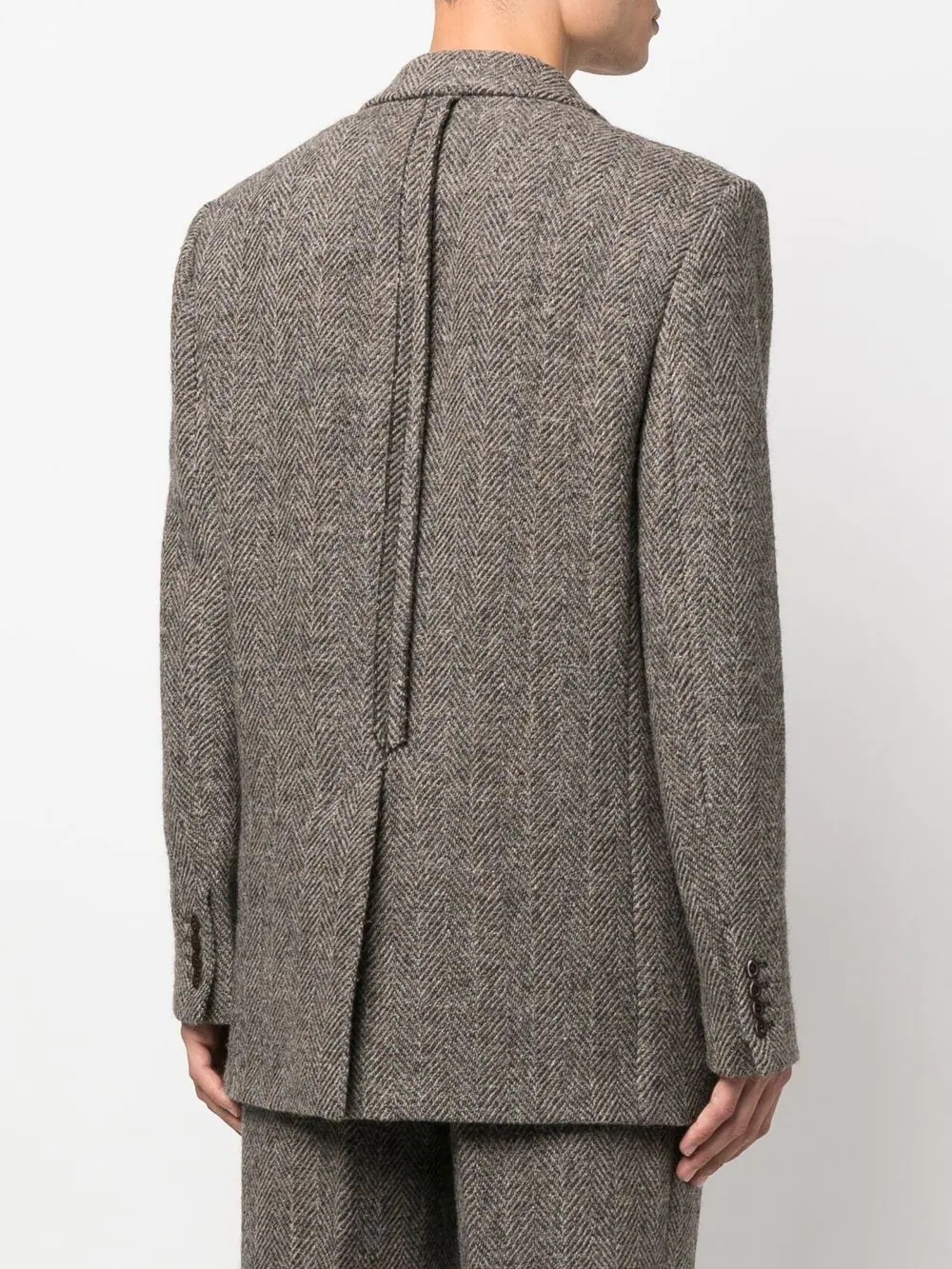 tweed single-breasted blazer - 4