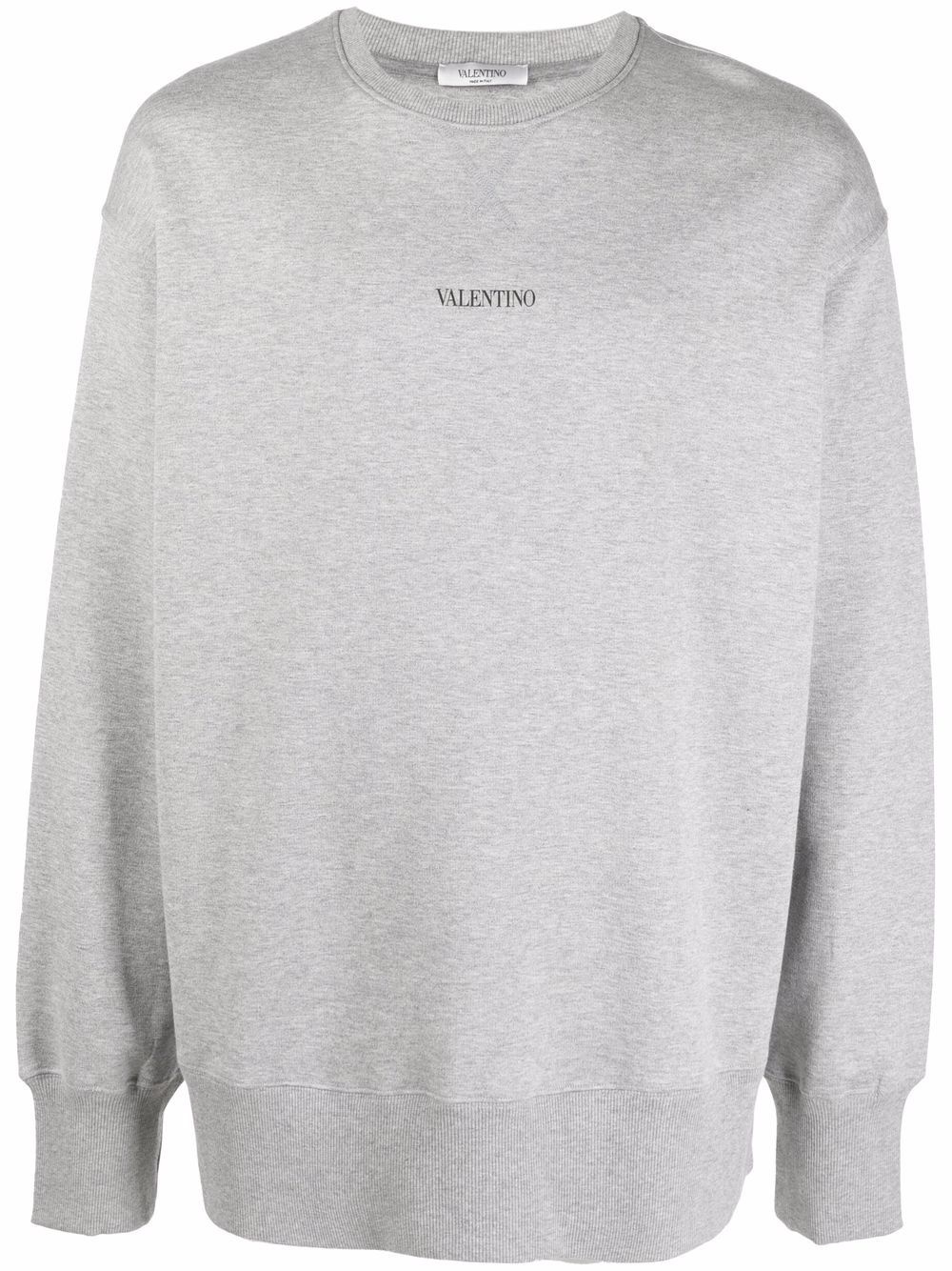 logo-print cotton sweatshirt - 1