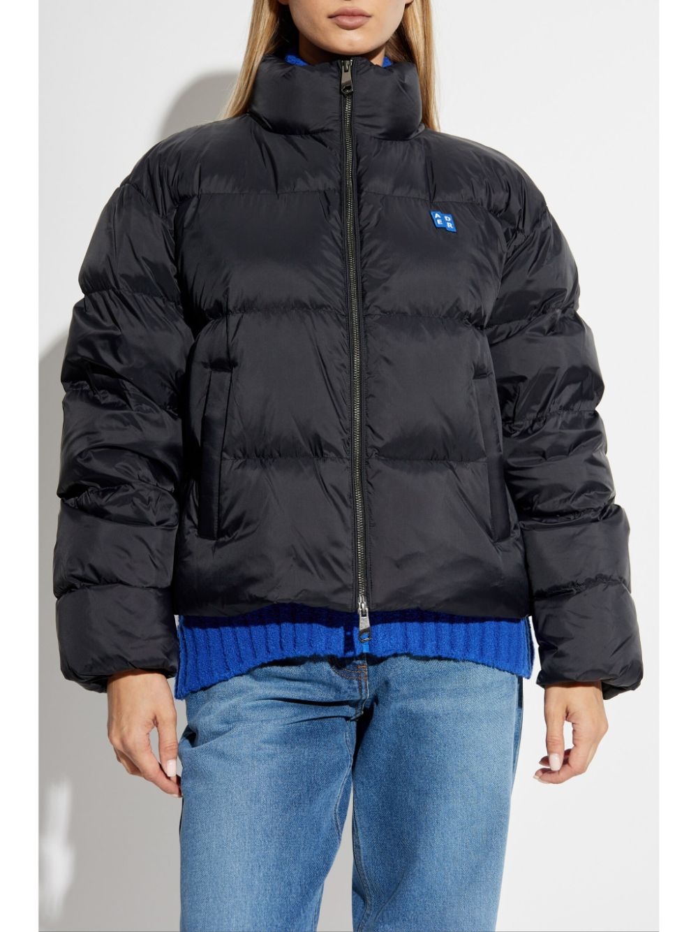 logo patch down jacket - 2