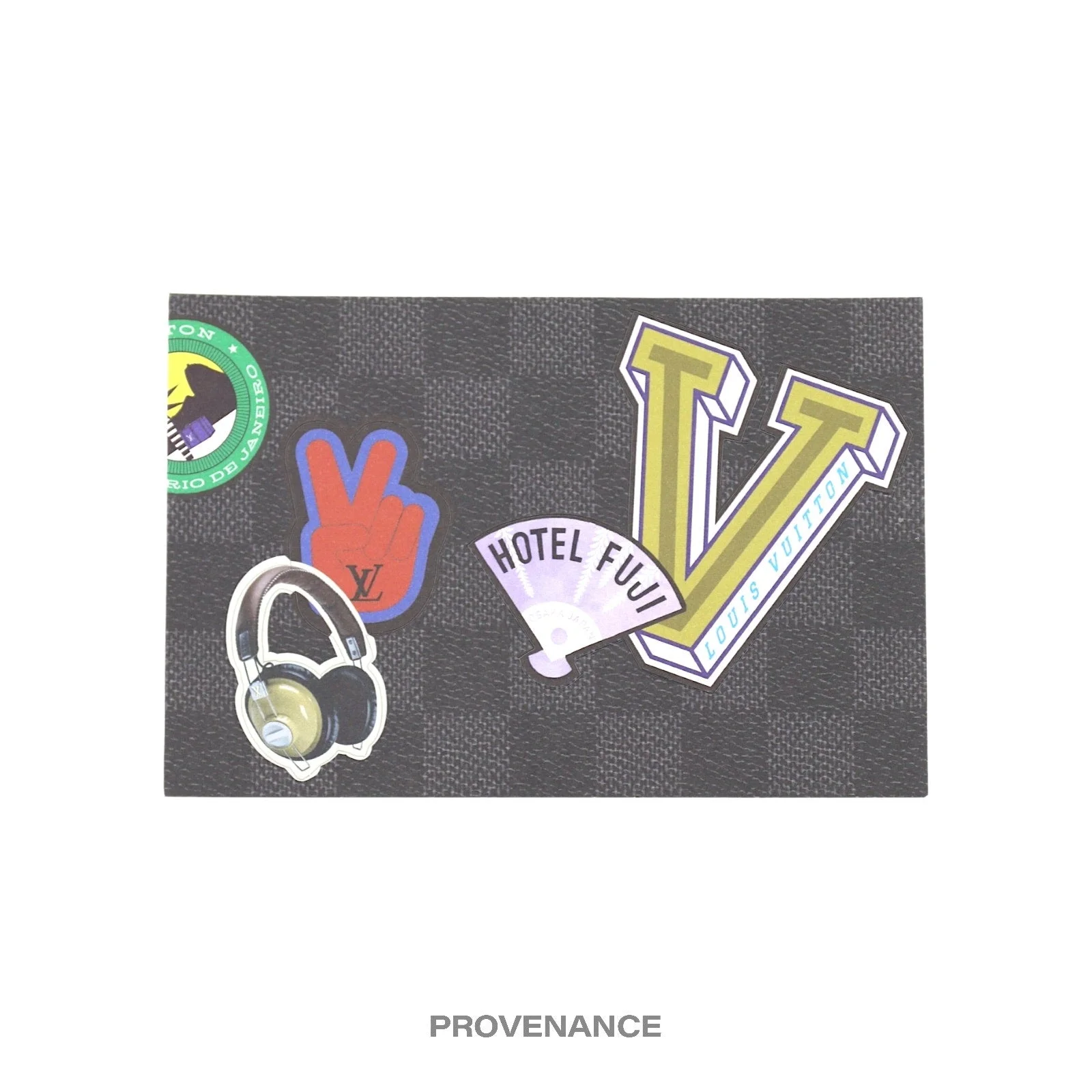 Louis Vuitton HOTEL FUJI Sticker Postcard - Damier Graphite - 1