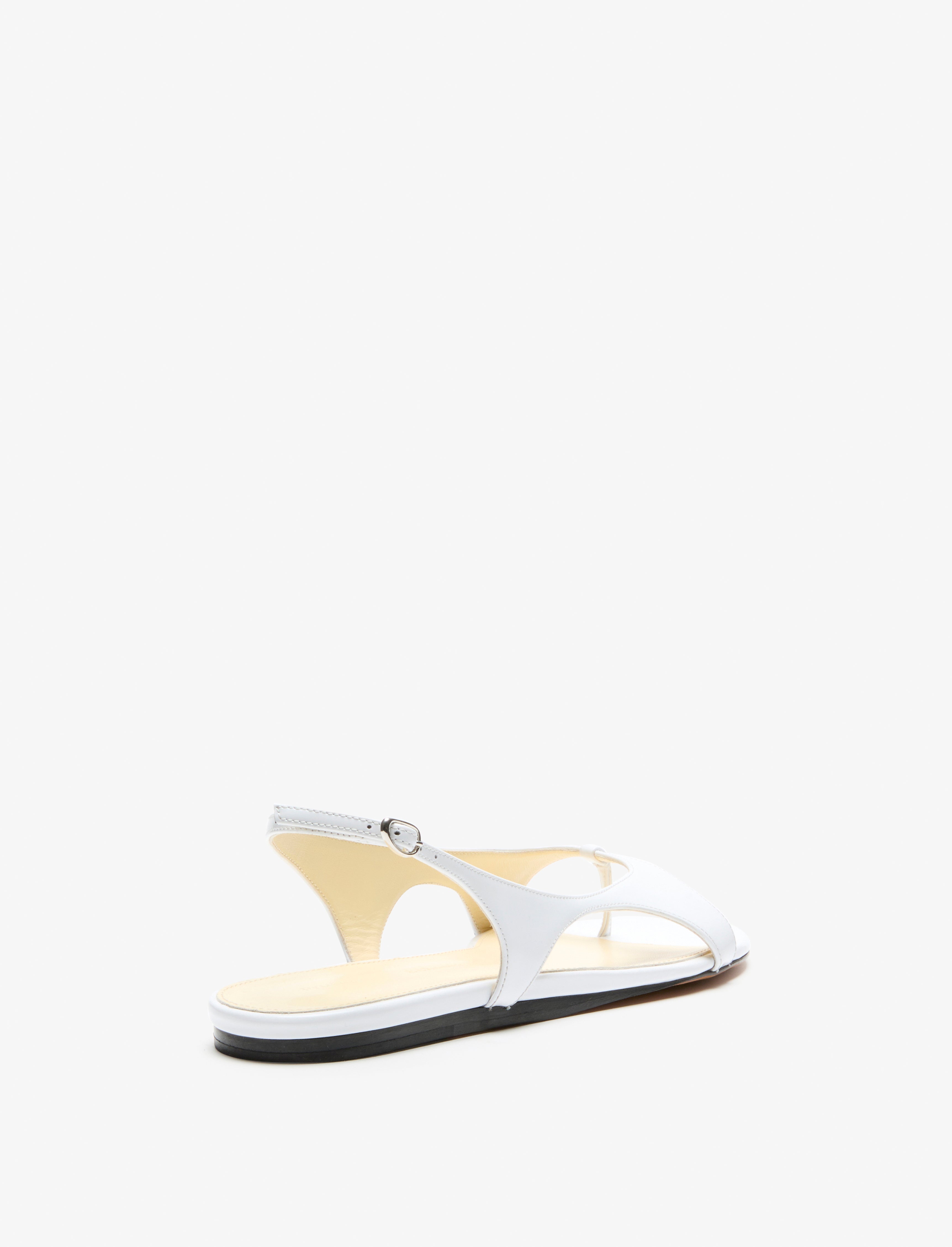 Slash Flat Thong Sandals in Slick Nappa - 3