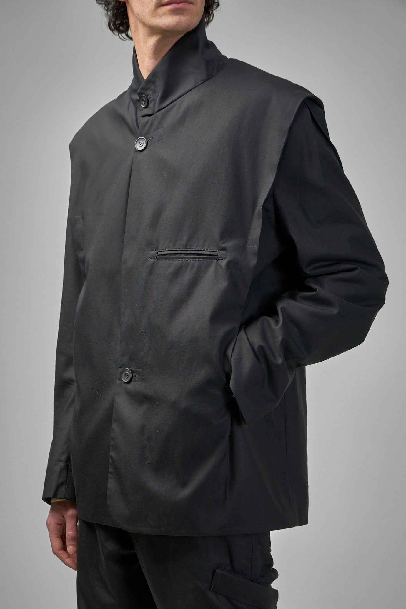 Navin K-Dart Blazer Cotton Weave - 4
