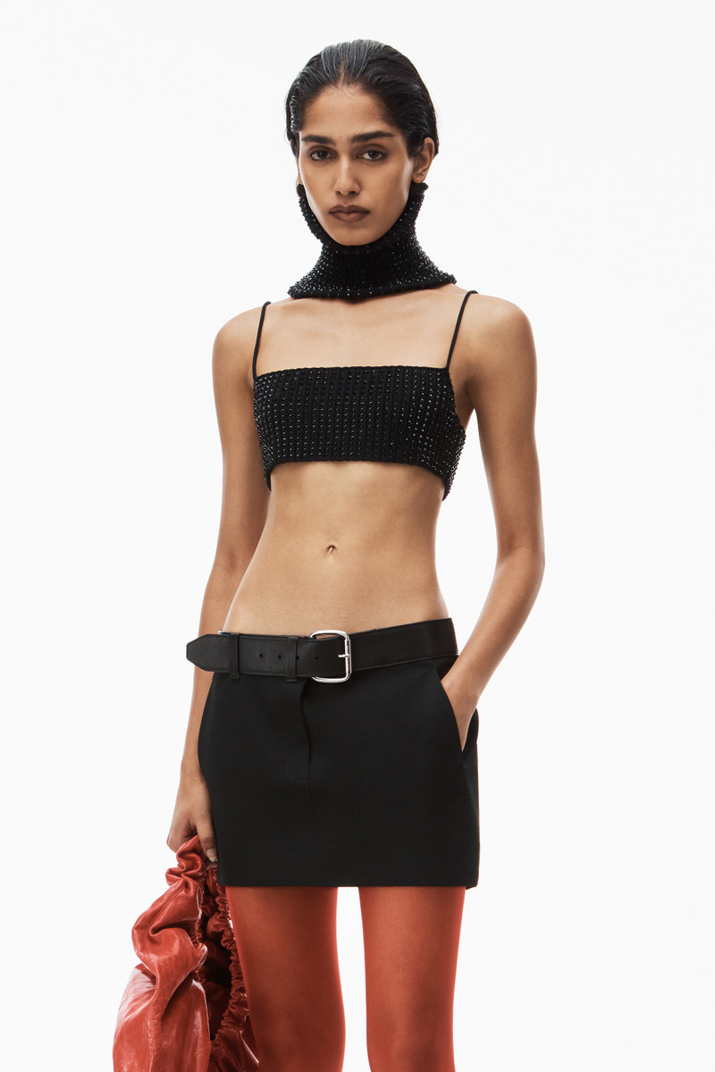 Alexander Wang crystal hotfix detailed bandeau bra outlook