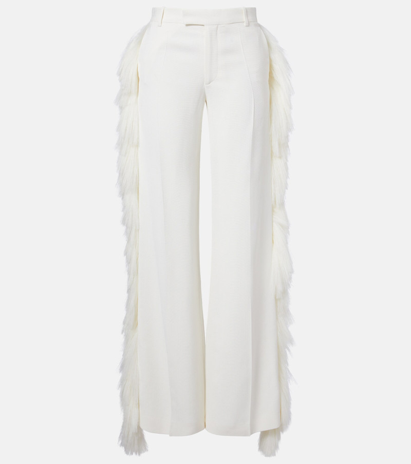 Fringed wide-leg pants 1