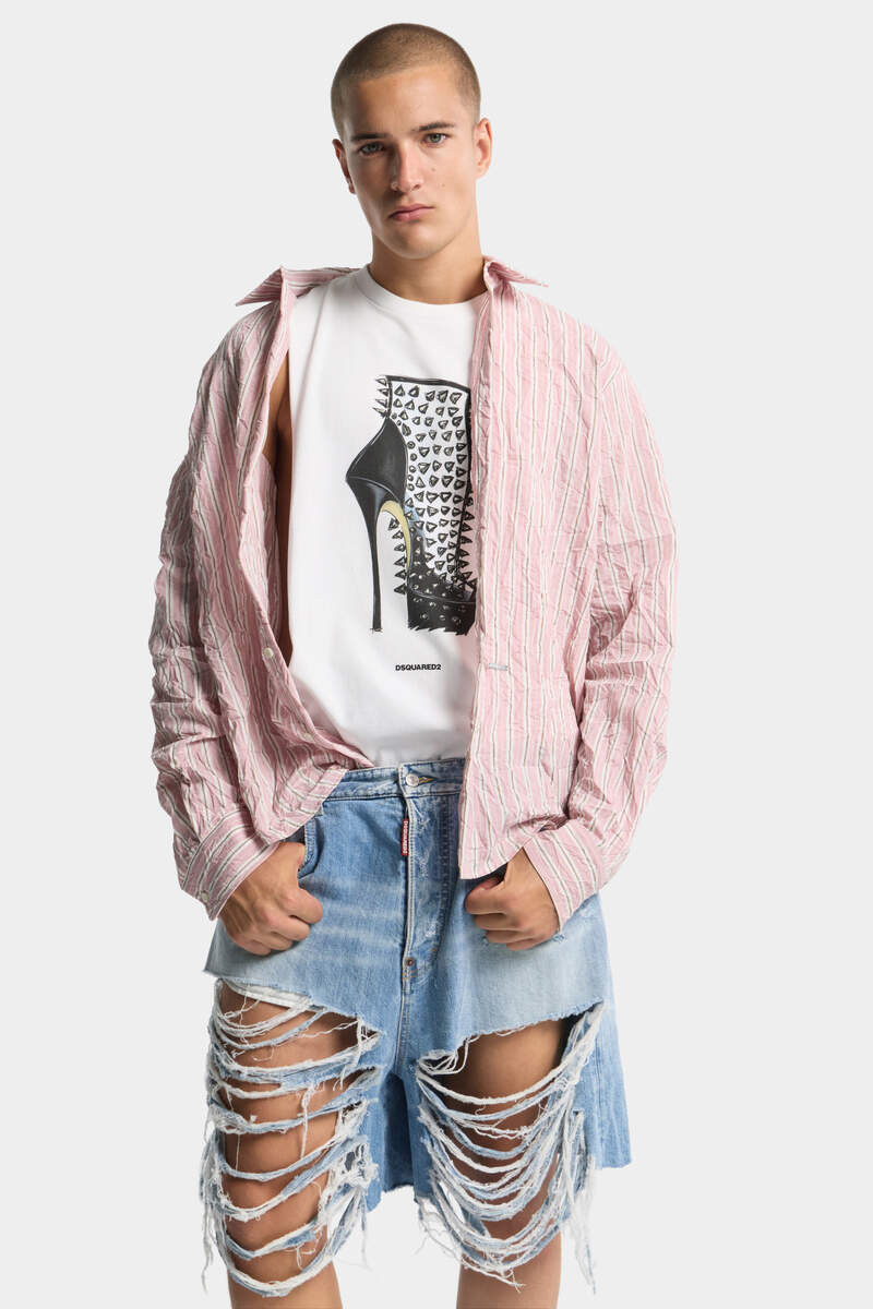 LIGHT DESTROYED WASH SURFER SHORTS 3