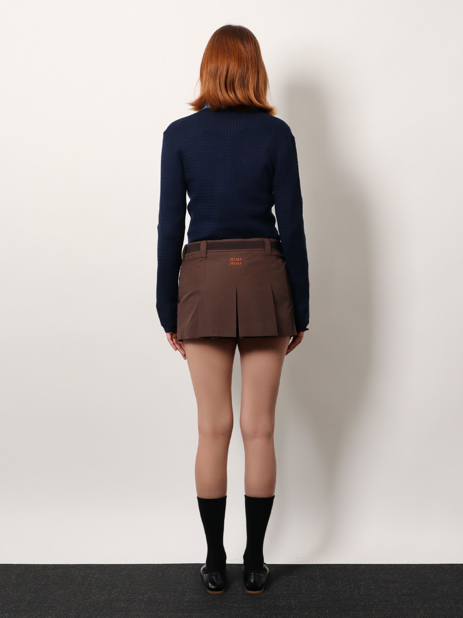 PANAMA PLEATED MINI SKIRT WITH BELT - 3