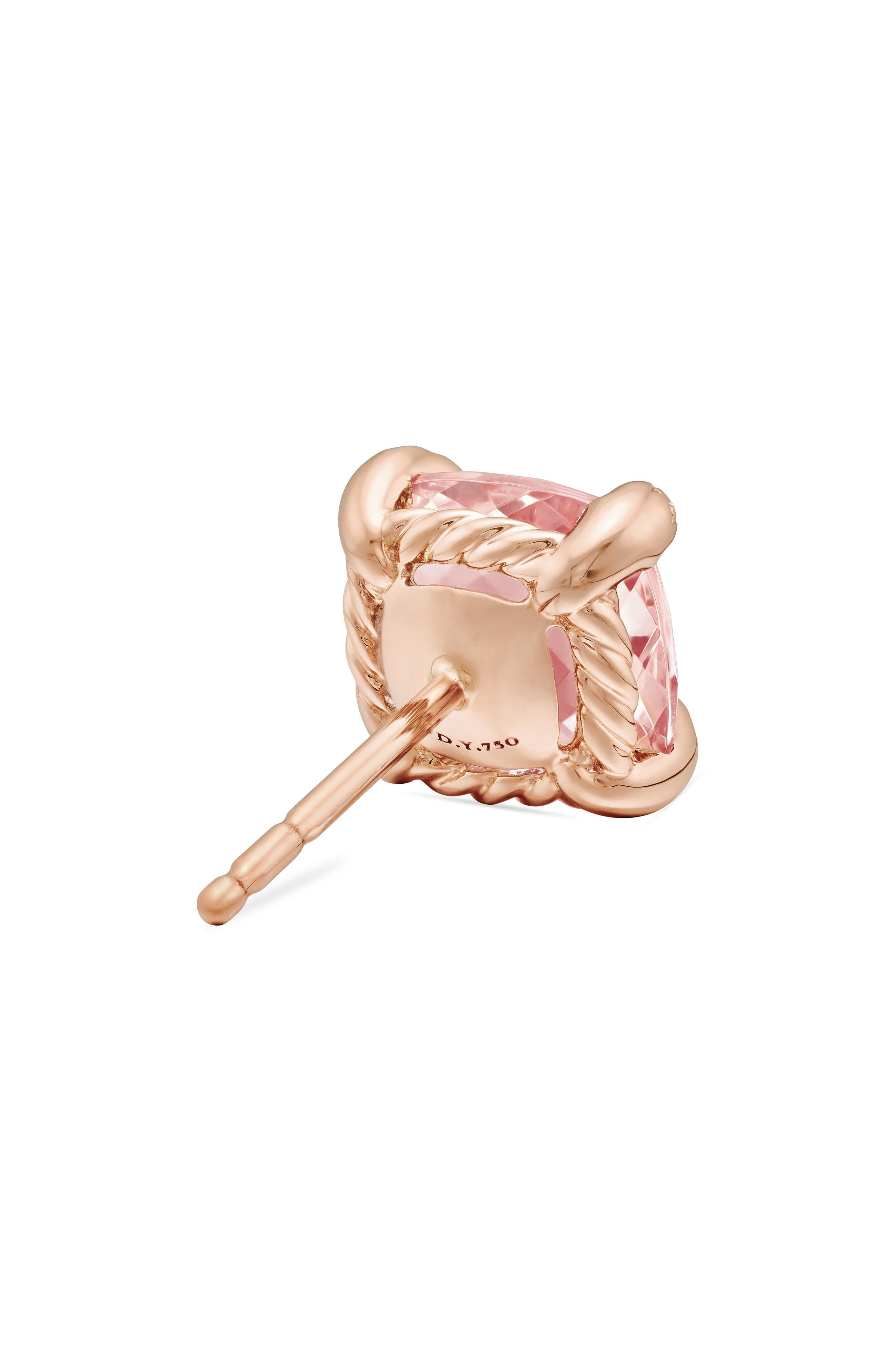David Yurman Châtelaine® Morganite 18k Rose Gold Stud Earrings with Diamonds in Rose Gold/Diamond/Mo - 6