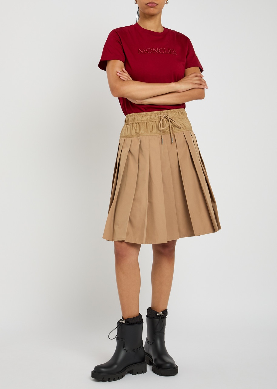 Moncler Pleated Woven Mini Skirt - 4