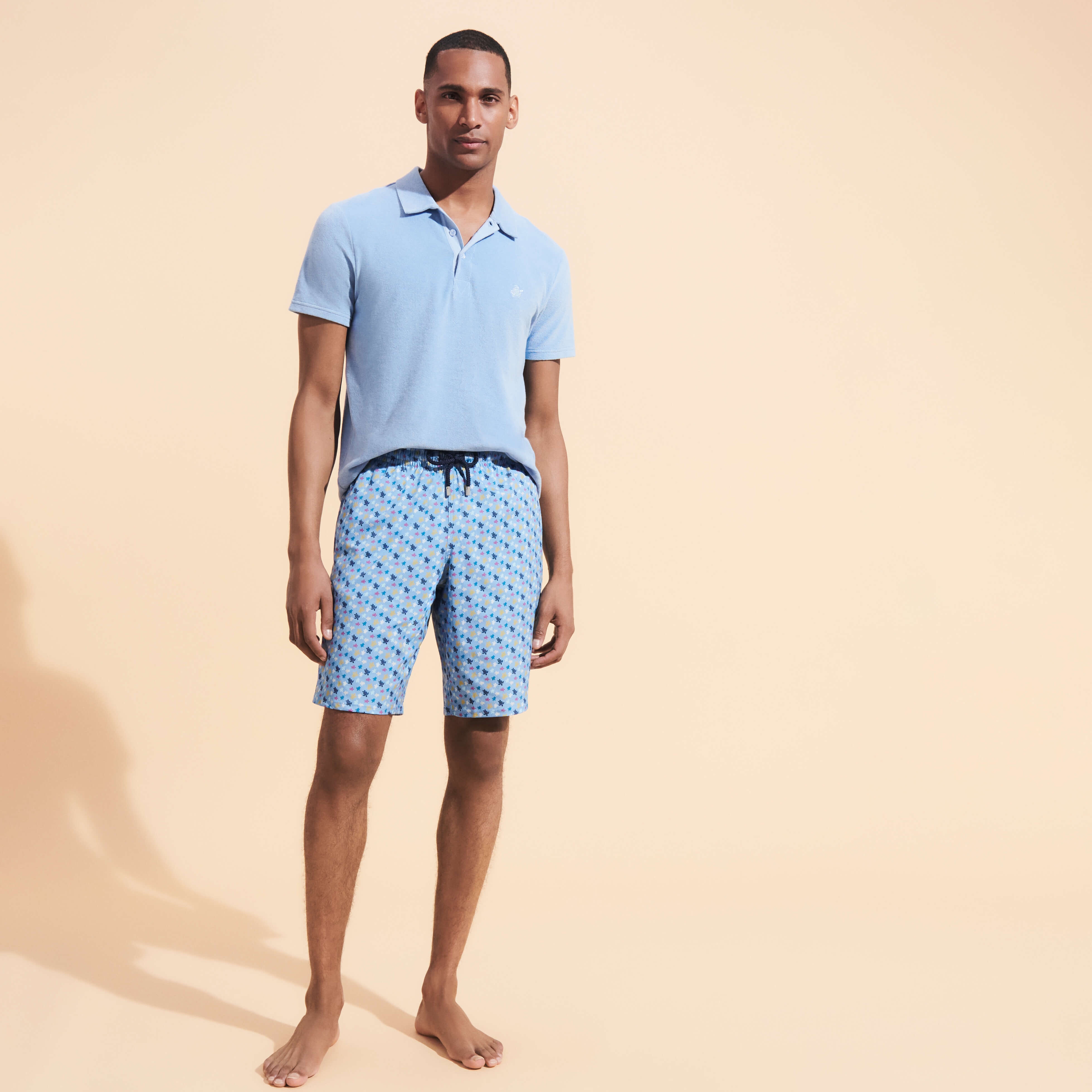 Men Long Swim Trunks Micro Ronde Des Tortues Rainbow - 5
