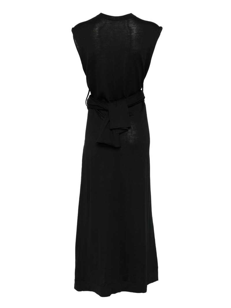 Jil Sander wrap-effect wool dress outlook