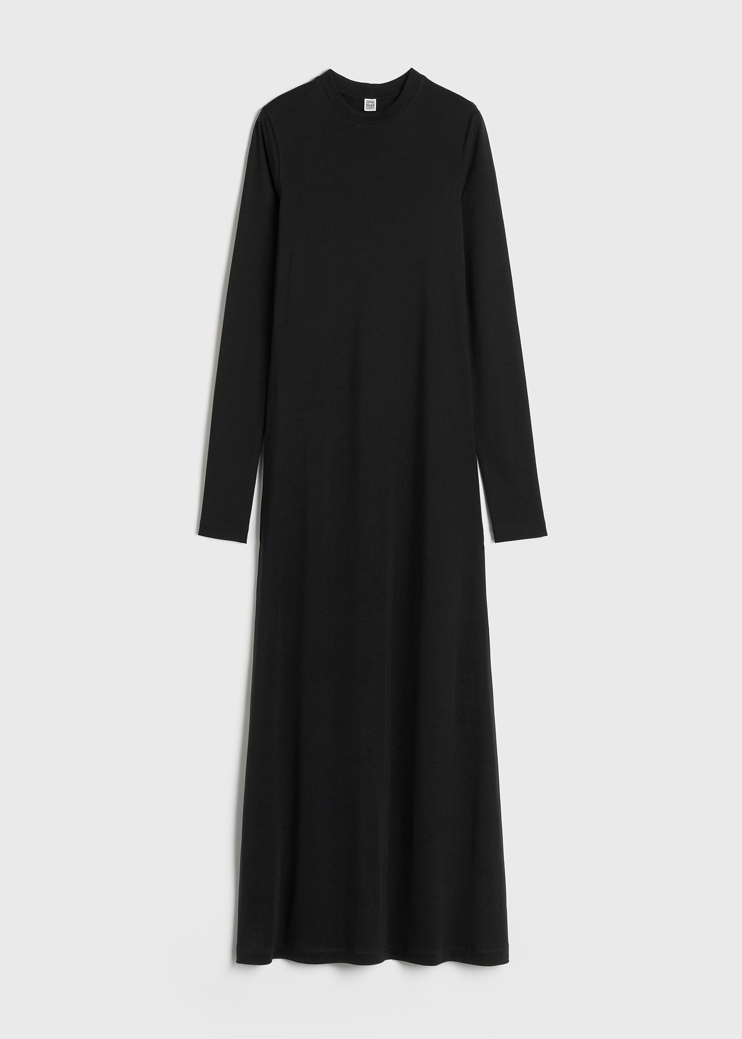 Long-sleeve jersey dress black - 1