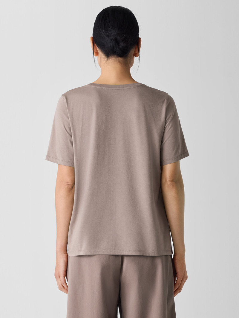Organic Pima Cotton Jersey Round Neck Tee 4