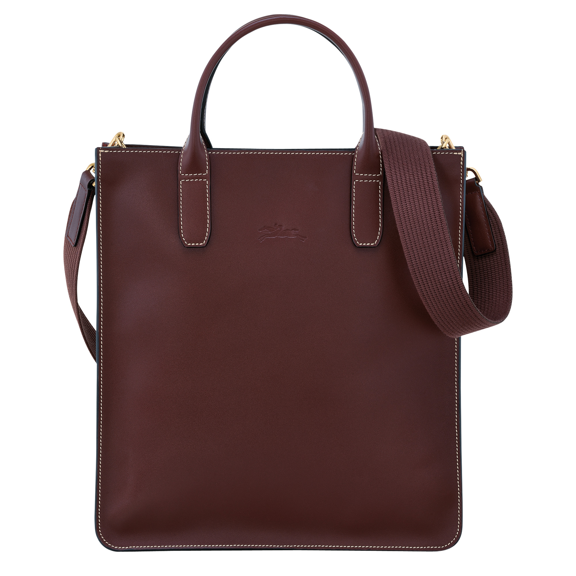 Le Foulonné M Tote bag Plum - Leather - 1