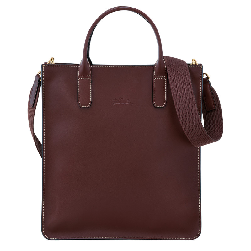 Le Foulonné M Tote bag Plum - Leather 1