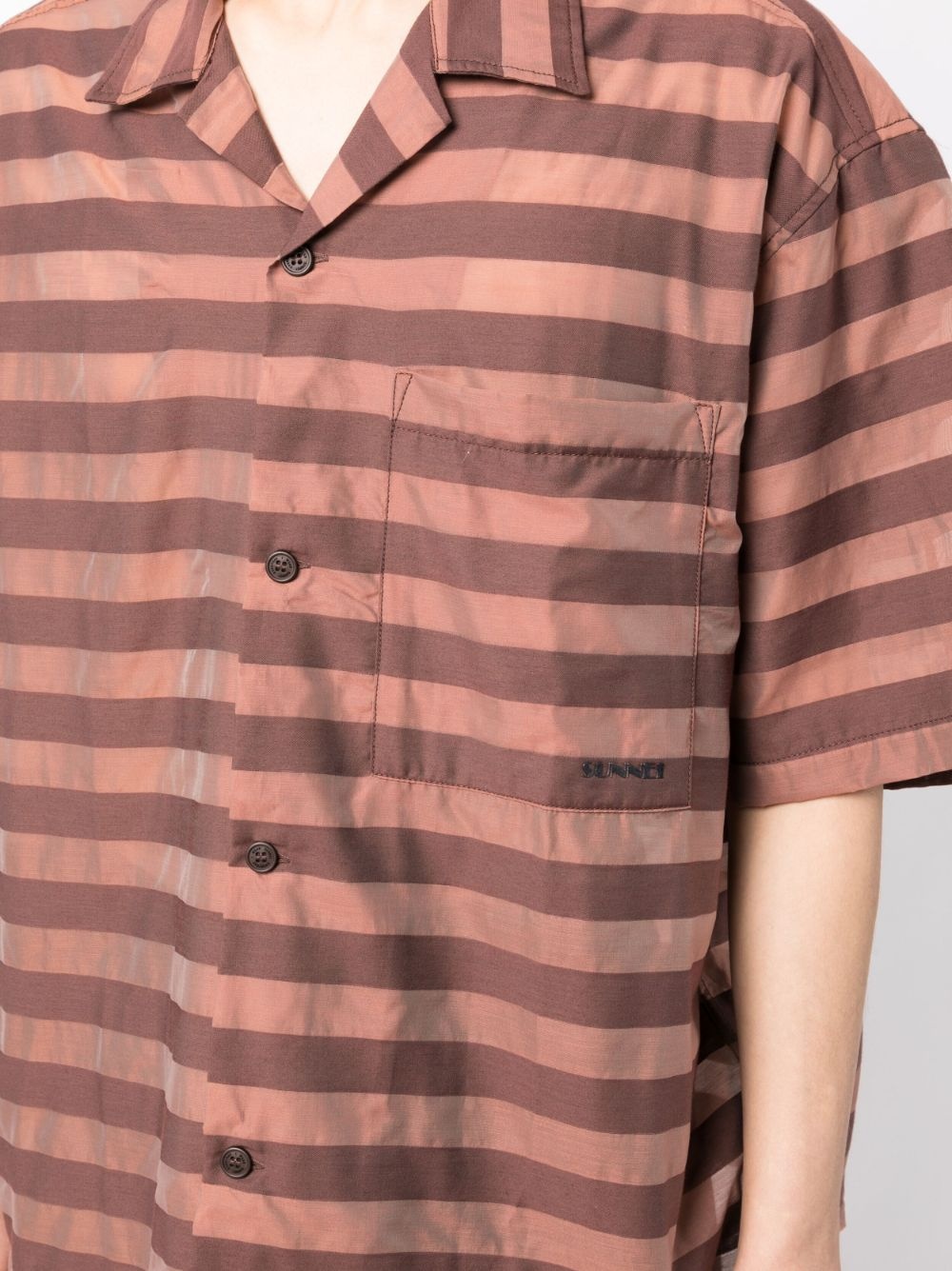 striped cotton-blend shirt - 5