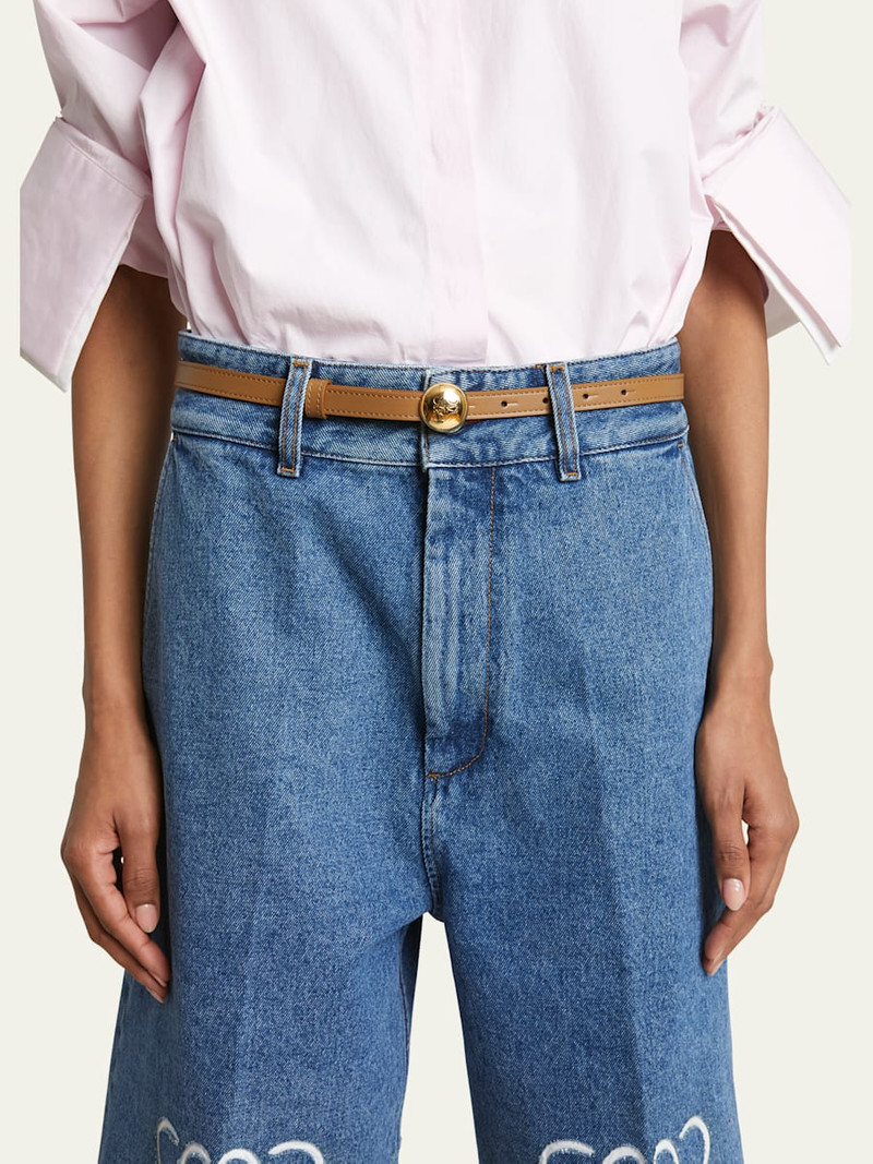 Loewe Smooth Leather Skinny Belt outlook