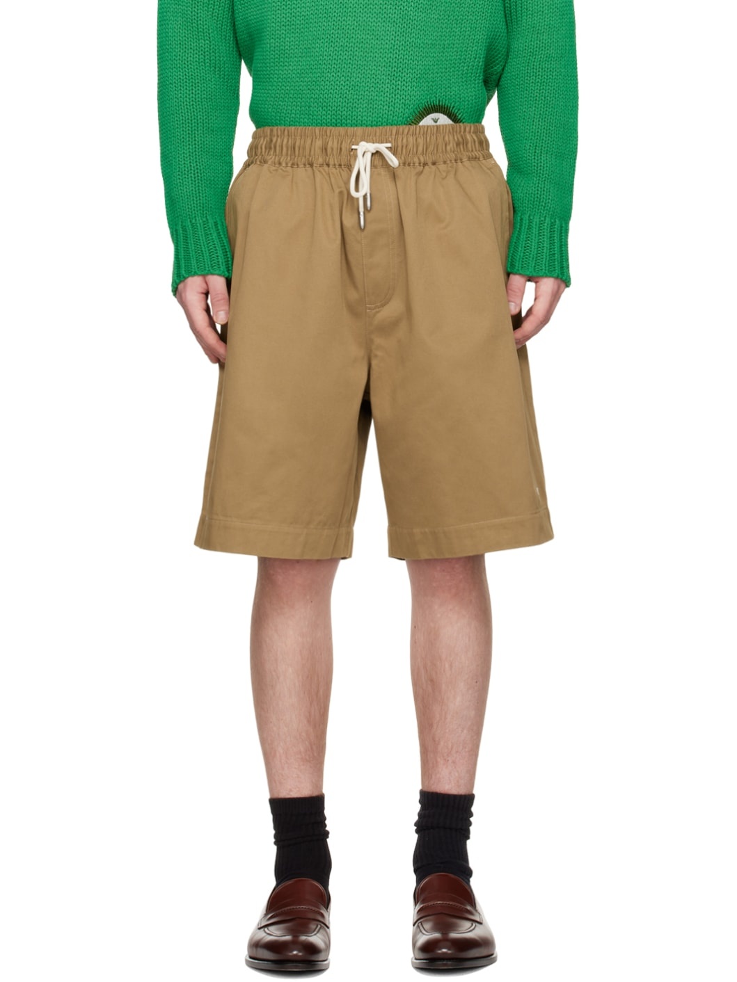 Khaki Oversized Shorts - 1