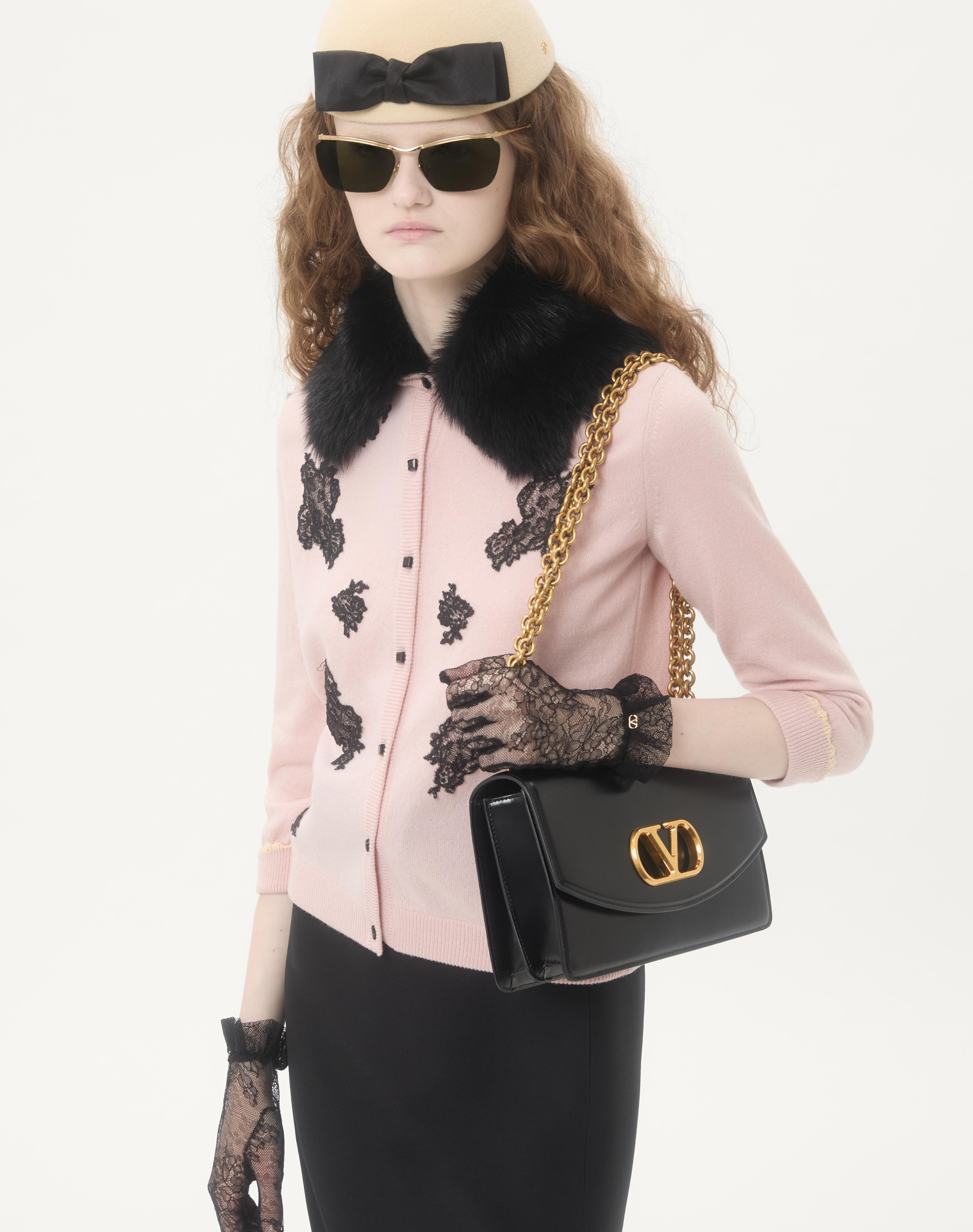 CARDIGAN WITH SHEARLING COLLAR - 3
