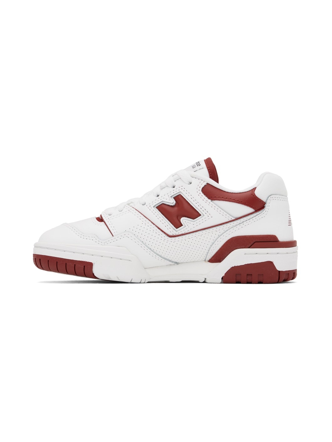 White & Red 550 Sneakers - 3