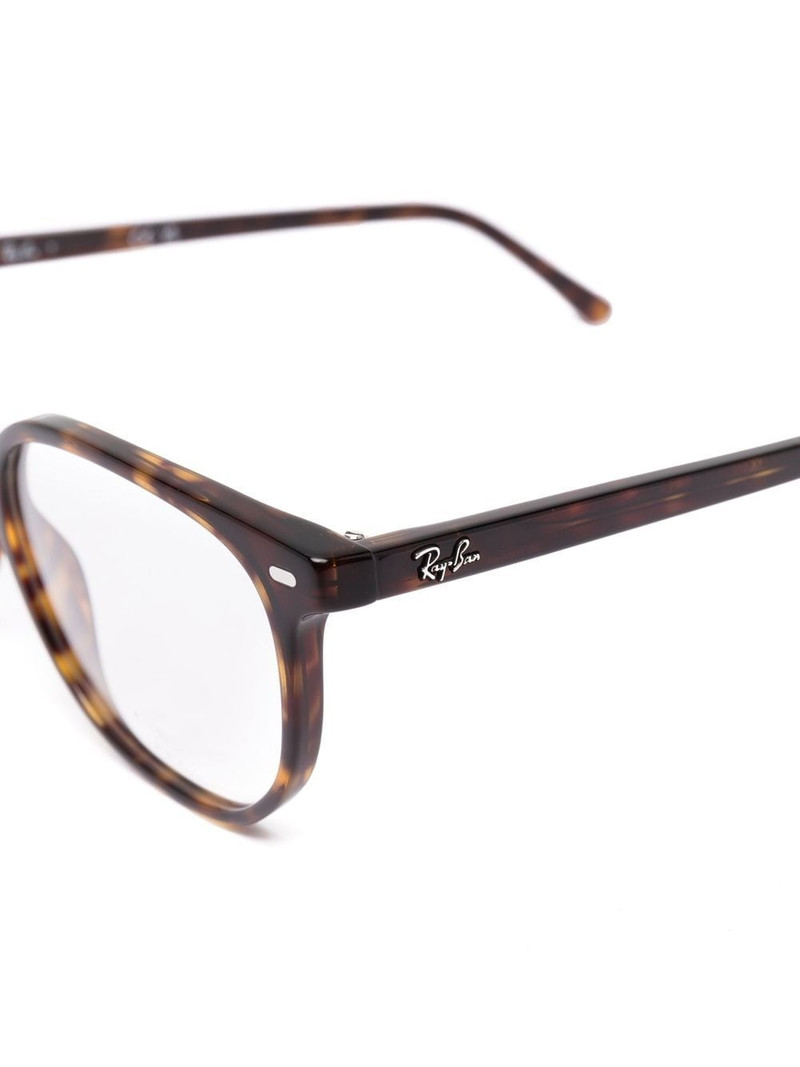 tortoiseshell rectangle-frame glasses 3
