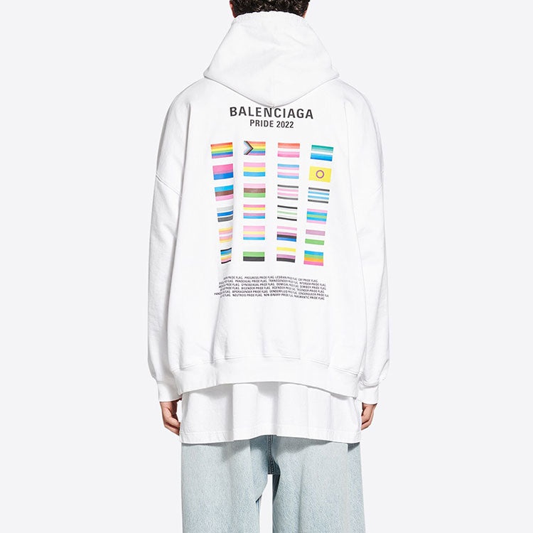 Balenciaga Pride Hoodie Boxy Fit 'White' 651799TMVO30904 - 4