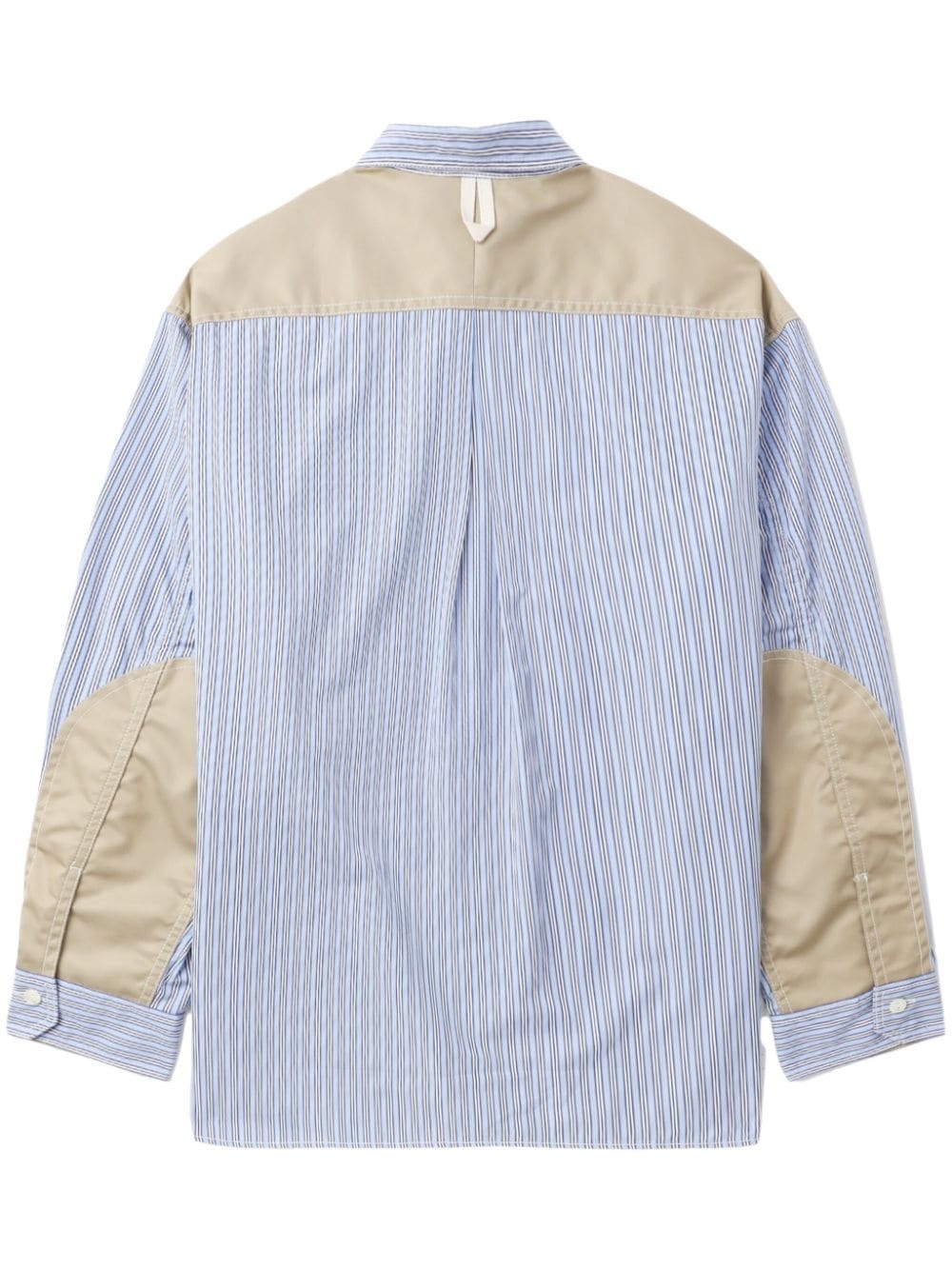 panelled cotton shirt - 6